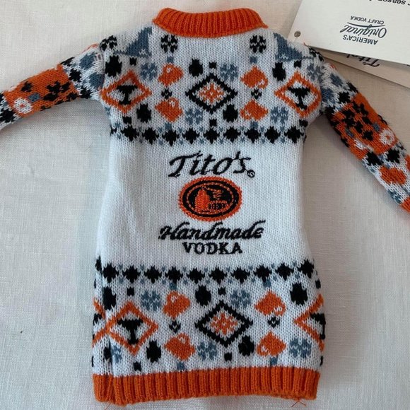 NWT 2021 Tito's Handmade Vodka Ugly Holiday Bottle Sweater - Picture 2 of 5